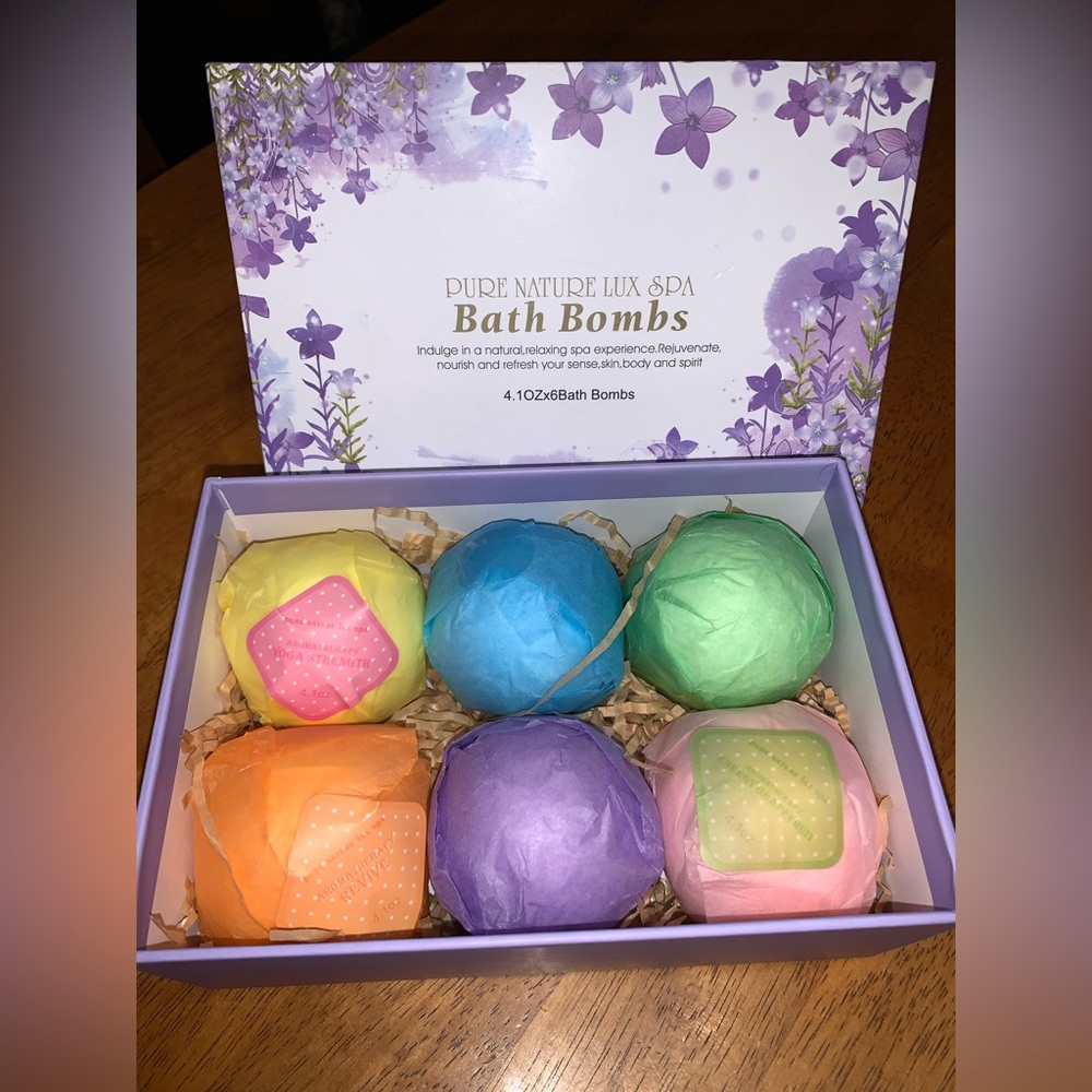 Pure Nature Lux Spa Bath Bombs pack of 6